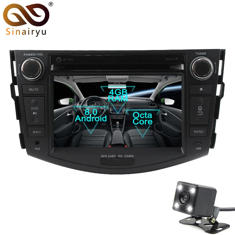 

Sinairyu 2 Din Android 8.0 Octa Core Car DVD Player for Toyota RAV4 2006-2012 GPS Navigation Multimedia Radio Stereo Head Unit