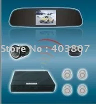 

12Voltage waterproof rear view camera rear view mirror 3.5inch TFT display 4 ultrasonic parking sensor PVV-2-350