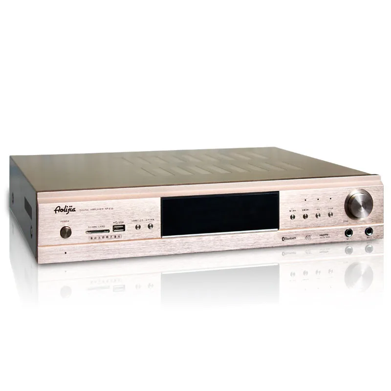 

2018 220V AP-838 home amplifier 3D4K HD HDMI Digital fiber coaxial DTS decoding 5.1 high-power built-in Bluetooth amplifier