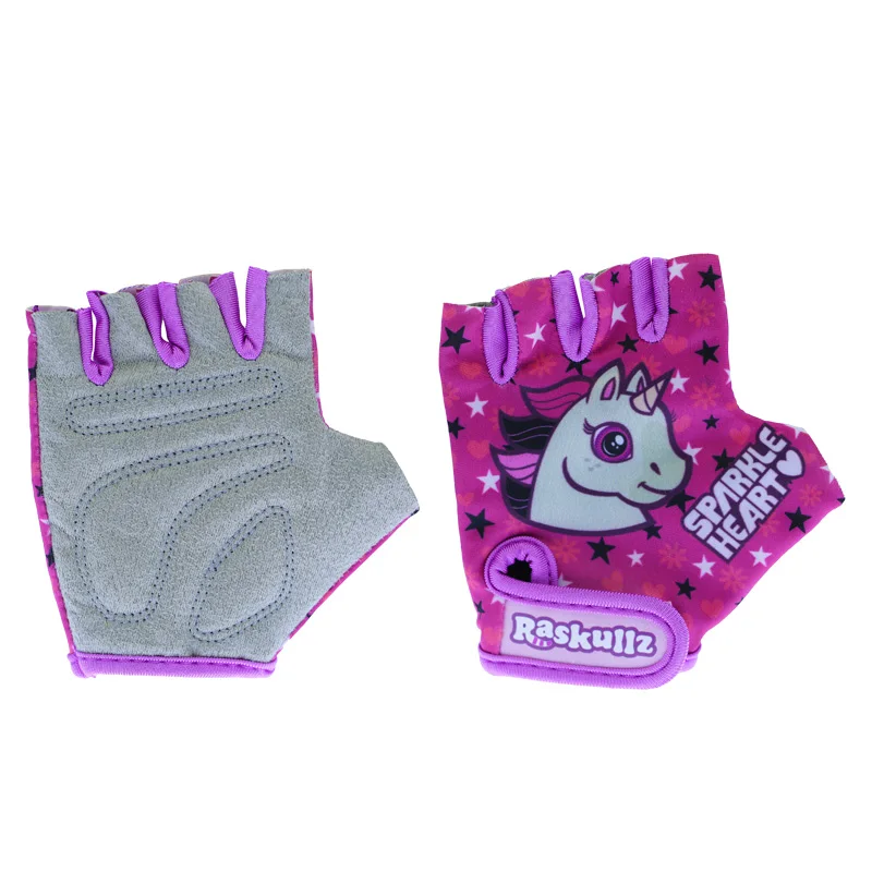 Детские велосипедные перчатки От 2 до 5 лет, детские перчатки с полупальцами для балансировки автомобиля/раздвижного автомобиля/езды на велосипеде, спортивные перчатки Guantes Ciclismo - Цвет: purple