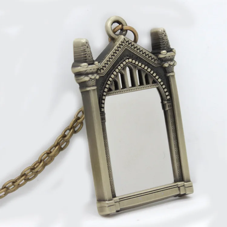 Ожерелье с зеркалом, настоящее зеркало, подарок волшебника, вечерние, для детей, студентов