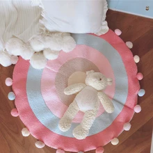 Медленное дерево детская комната коврик мультфильм Противоскользящий ковер Диаметр 90 см спальня коврики дети игровой коврик