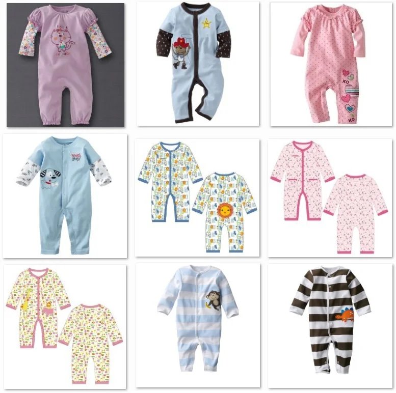 Wholesale Baby Rompers Sleepwear Baby's Pajamas hot Overalls Toddler