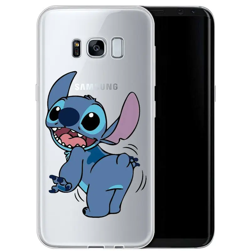 Чехол для телефона из мягкого ТПУ с забавным рисунком Стича Samsung Galaxy 2017 A5 S7EDGE S9 S8PIUS