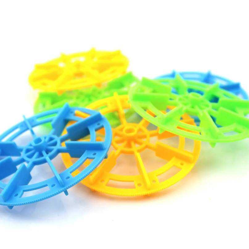 

feichao DIY Model 7211 Pattern Wheel Production Paddle Robot Diy Plastic Small Wheel Homemade Blue Yellow Green Options