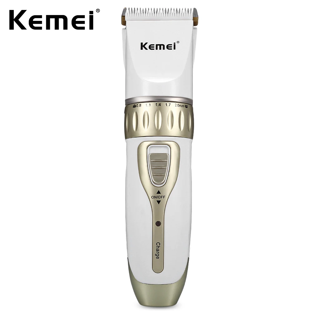 Продажа Kemei Professional Электрический триммер для волос Clipper KM 1817 перезаряжаемый мужской оригинальный бесцветный станок для бритья инструмент для стриж...