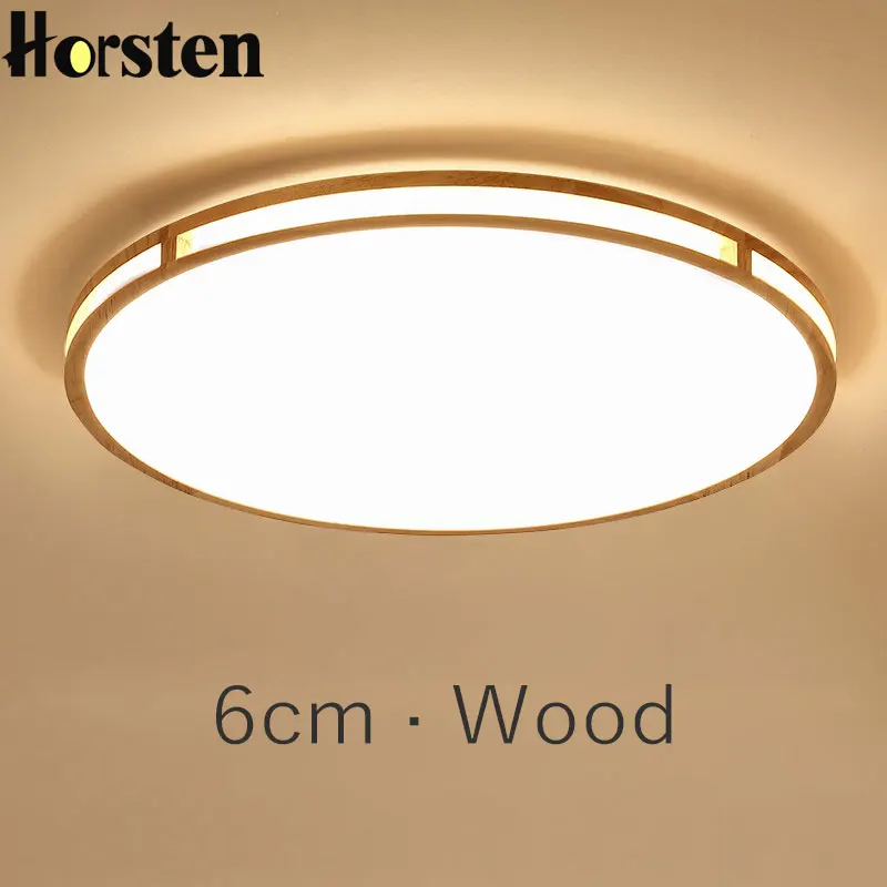

Minimalist Ultra-thin 6cm OAK Wood LED Ceiling Lighting Ceiling Lamps For Living Room Child Baby Kids Bedroom Study Room Lights