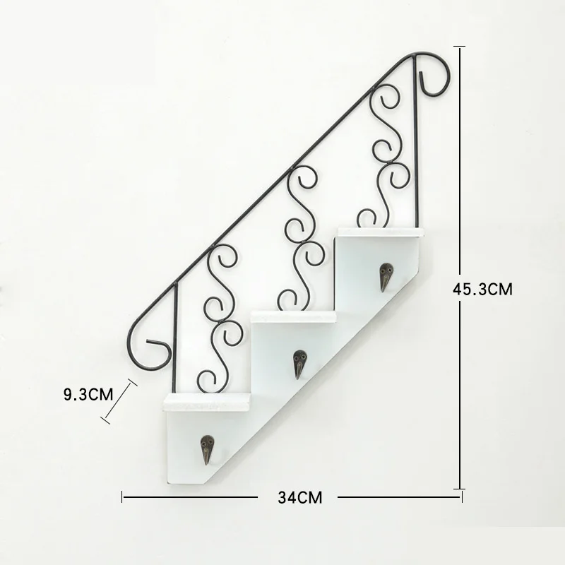 Деревянные стеллажи для хранения в скандинавском стиле, деревянная полка, настенные вешалки для хранения цветочного горшка, органайзер, держатель для ключей, полотенце, домашний декор, стойки - Цвет: White