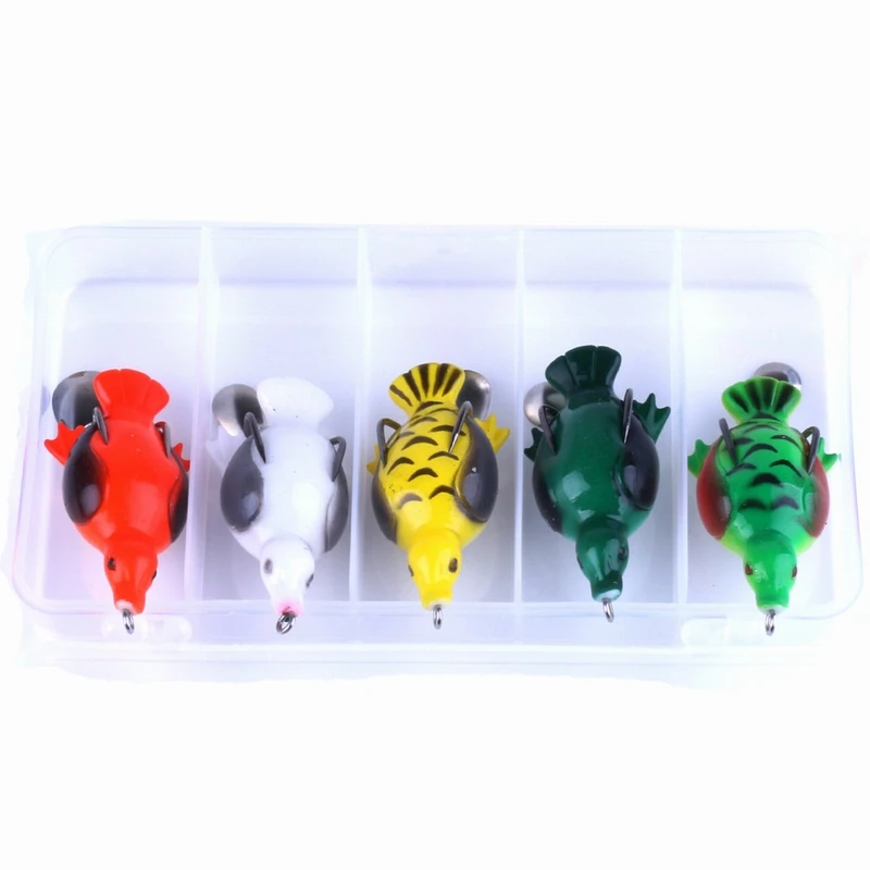  5pcs Duck shape fishing lure good quality professional bait 6.5cm 12.6g swim bait jointed bait equi