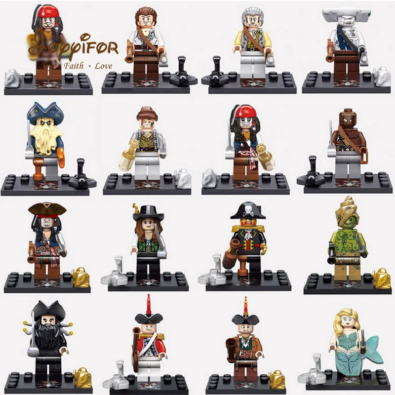 

Joyyifor 8Pcs/Set Pirate series Super Heroes Captain Pirates Jack Mermaid Building Blocks Kids Toys Compatible with LegoINGlys
