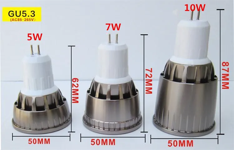 Светодиодный лампочка для прожектора с регулируемой яркостью Mr16 Gu10 Gu5.3 E14 E17 E27 E26 AC/DC12V 90 V-260 V COB Светодиодный прожектор лампы