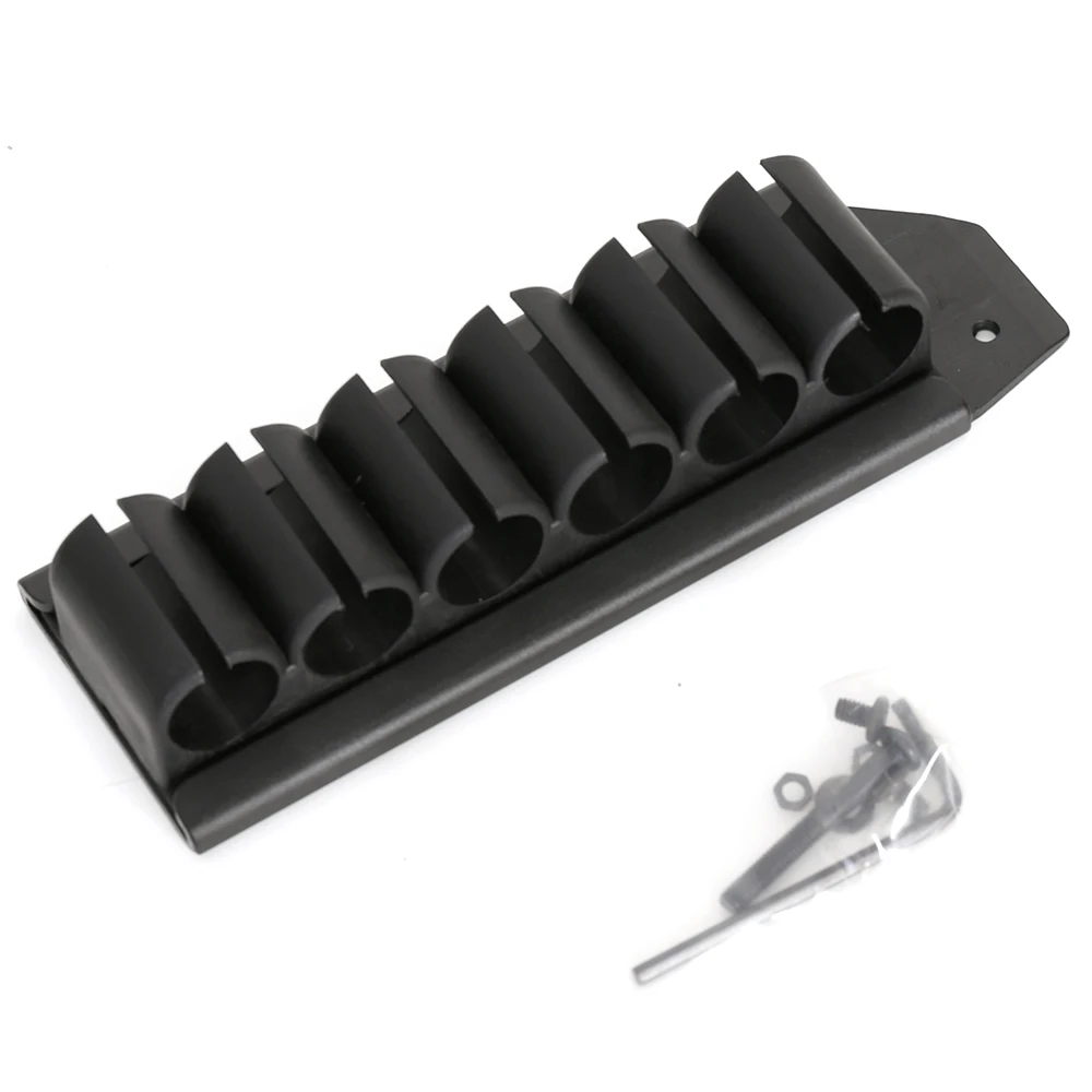 

12 GA Gauge 6 Shotshell Shell Carrier Holder Buttstock Gun Side Saddle Plate kit Hunting Shot*gun accessories 500 590 M870
