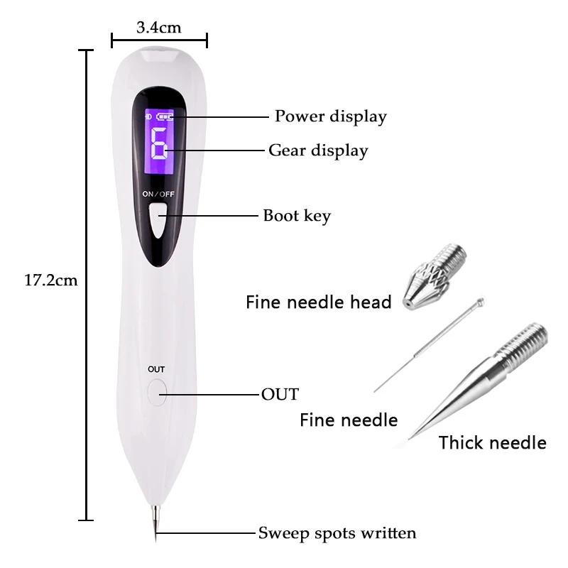 Harga Raiuleko Portable LCD Laser Plasma Pena Wajah Bintik Kutil Remover Alat Tato Penghilang Tahi Lalat Gelap Tempat Remover Kulit Wajah perawatan