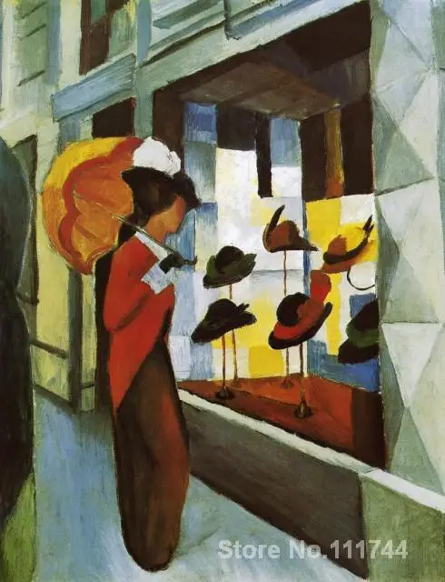 

buy a painting Hat Shop August Macke home decor High quality Hand painted