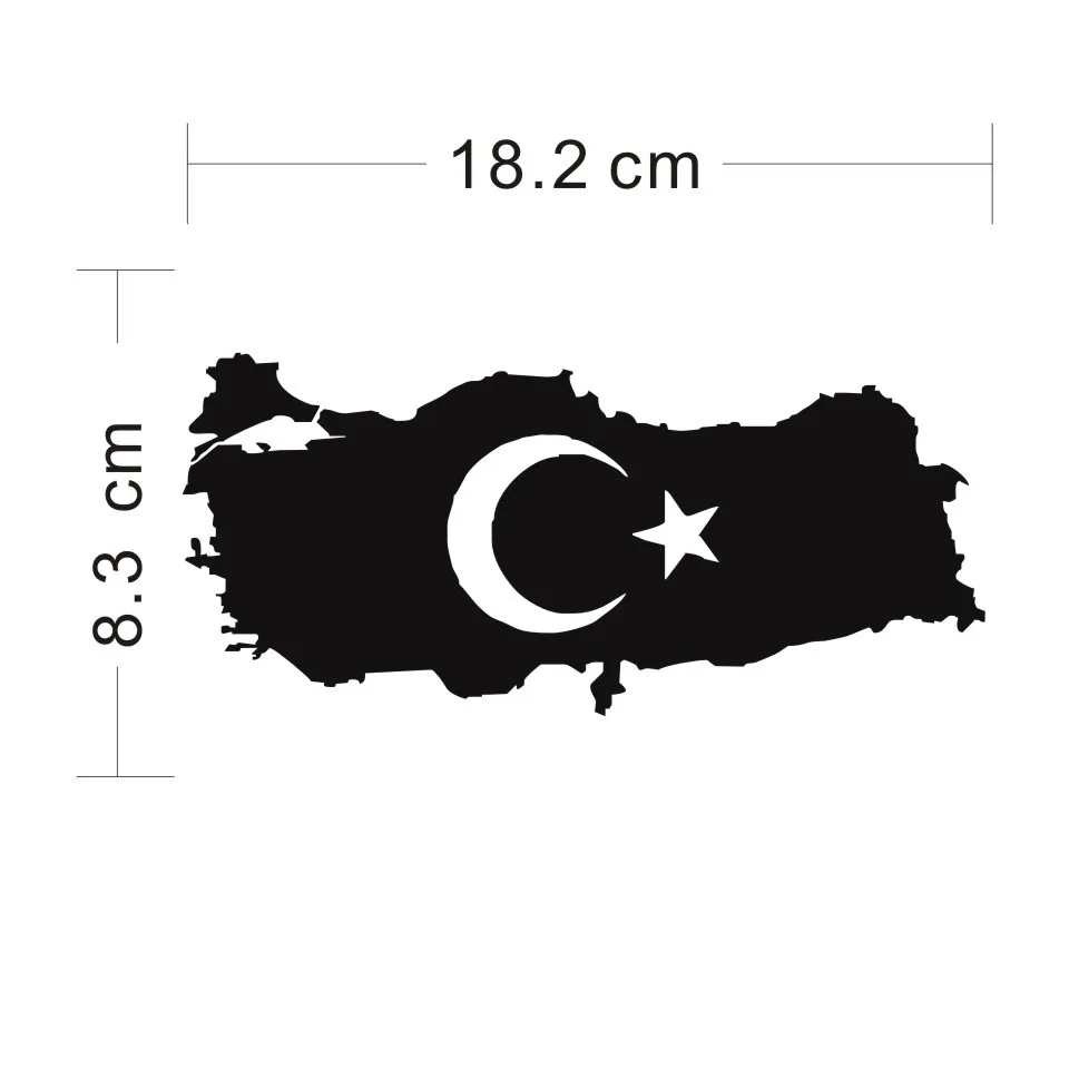 Cunymagos Turkey Map Country Flag Fashion Stickers Decals Vinyl Decor Car Styling Fashion Car Decoration Stickers 18.2cm8 (2)