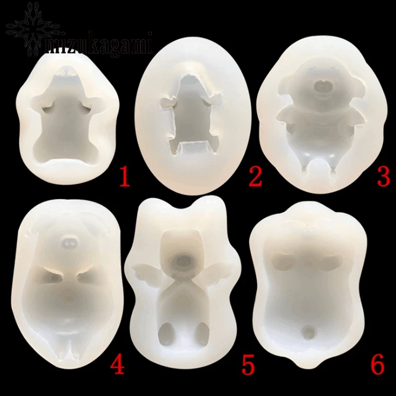 

3D Stereo Silica Cartoon Animal Pig For DIY Jewelry Making Finding Molds Accessories