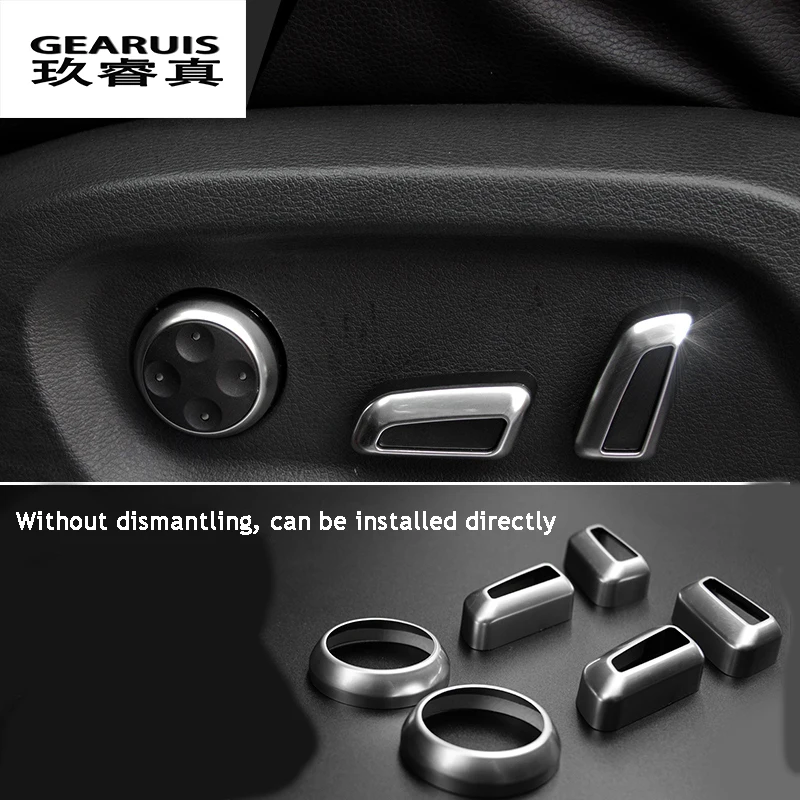 

car seat adjustment buttons dedicated buttons decorative sequins for audi A3 hatchback sedan A4 A6 Q3 Q5 Q7 car accessories