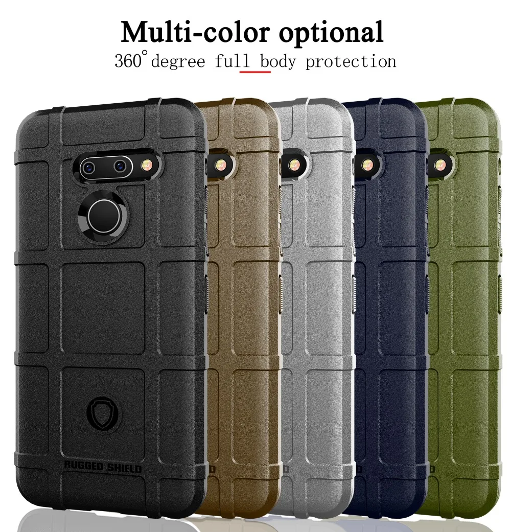 

Soft Silicone Rugged Shield Case Armor Hybrid Matte Cover Anti Knock Shell For LG V30 V50 ThinQ G8 ThinQ K40 Stylo 5