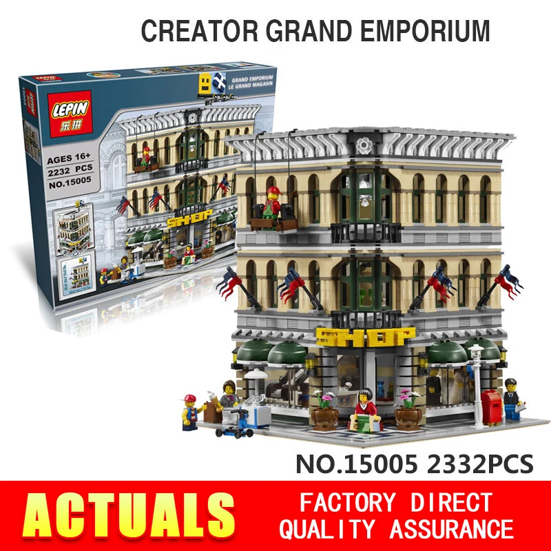 2016 font b LEPIN b font 15005 2182pcs City Creator Grand Emporium Model Building Kits Minifigures