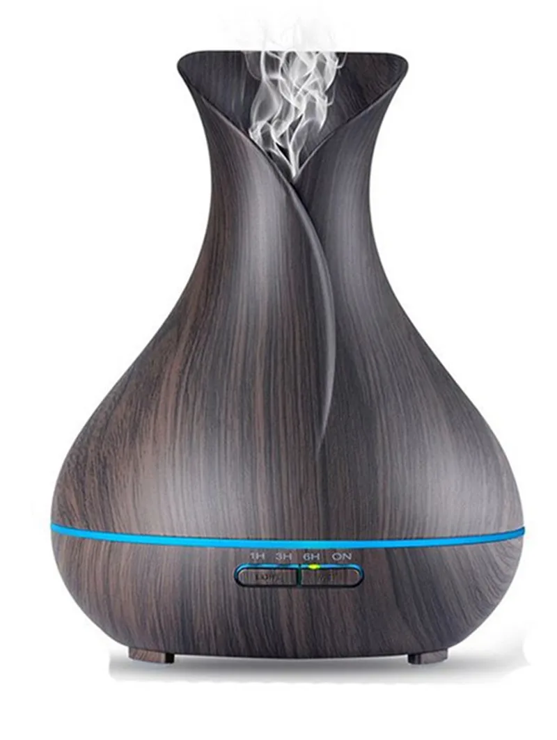 

Oil Diffuser Wood Grain 400ml Cool Mist Humidifier Ultrasonic Aroma Essential for Home Office Bedroom Living Room Study Yoga Spa