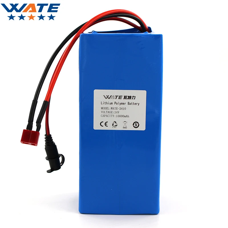 Wate 24v 10000mah Li Ion Battery Pack Dc 15a Current Discharge 24v Li Ion Polymer Battery With 29 4v2a Charger Li Ion Battery Battery Packbattery Dc Aliexpress