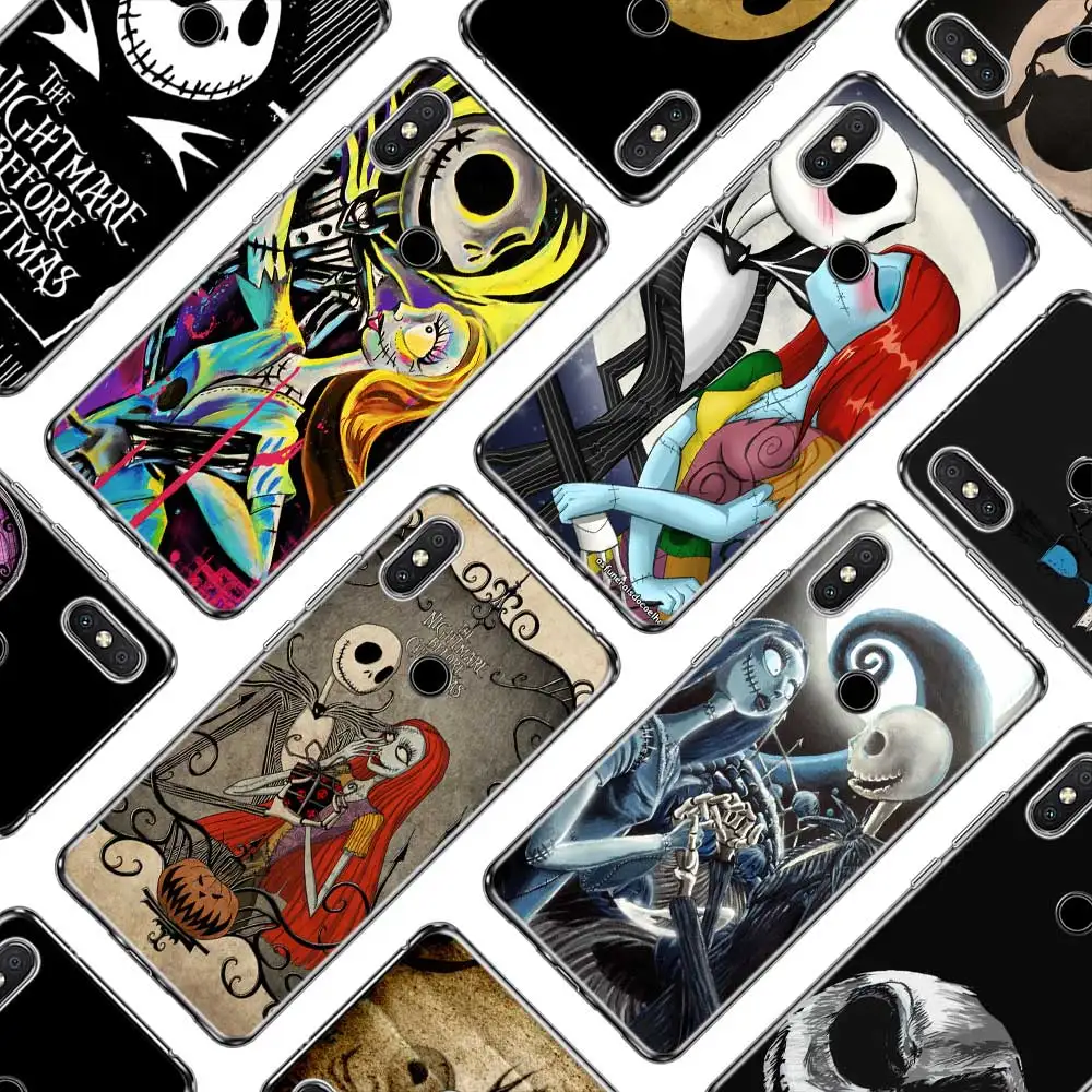 

Transparent Soft Silicone Phone Cases Jack The Nightmare Before Christmas for Xiaomi A1 A2 8 Redmi Note 4X 4 5 6 5A 6A S2 Pro