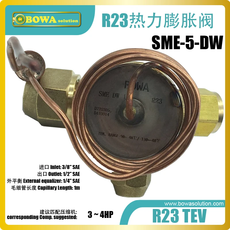 R23 thermal expansion valve has stable superheat among evaporating