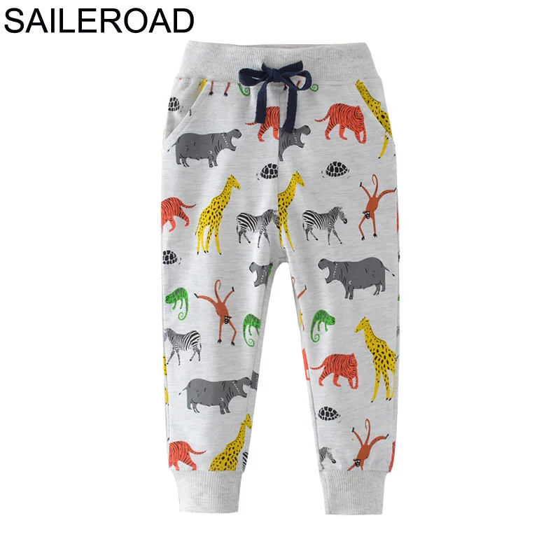 

SAILEROAD Baby Boys Sweaterpants Kids Harem pants Autumn Animal Giraffe Cotton Pants Children Trousers for Boys Long Pants
