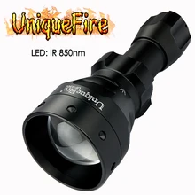 UniqueFire 1503 T50 850nm ИК светодиодный фонарь охотничий фонарик 3 режима перезаряжаемая батарея черный фонарь для ночного видения