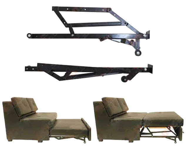 Metal Furniture Frame For The Folding Sofa Bed With Wheel Caster KYA016