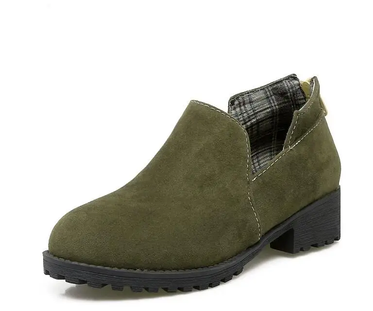 JOKSD/; классическая Брендовая обувь; женские повседневные Черные Туфли-оксфорды с круглым носком; женская обувь на плоской подошве; удобная женская обувь без застежки; L154 - Цвет: Зеленый