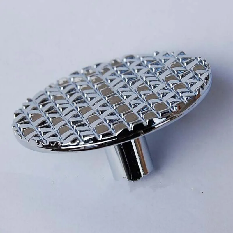 48mm Kitchen Knobs shiny silver Mosaic Drawer handles Chrome
