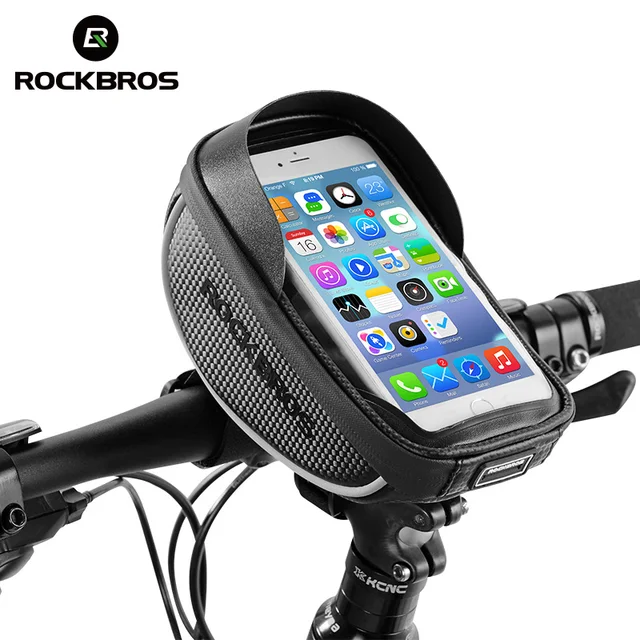 US $10.17 ROCKBROS Bike Frame Front Tube Bag Cycling Riding Bag Pannier Smartphone GPS Touch Screen Case Bike