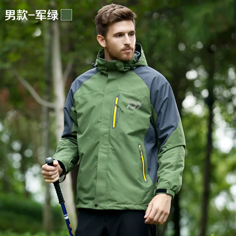 

2017 DAIWA NEW Fishing Two-piece suit clothes coat Autumn And Winter jacket parka DAIWAS Plus velvet DAWA Free shipping