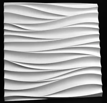

Plastic molds 3D plastic decorative wall panels Wave Price for 1pcs size 500x500x30mm NEW Design 2017 year