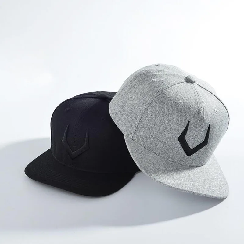 Высокое качество серый шерсти snapback 3D пирсинг вышивка в стиле хип хоп кепка