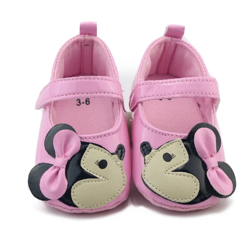 Super Cute Cartoon Minnie Girl Baby Leather Shoes Bright ...