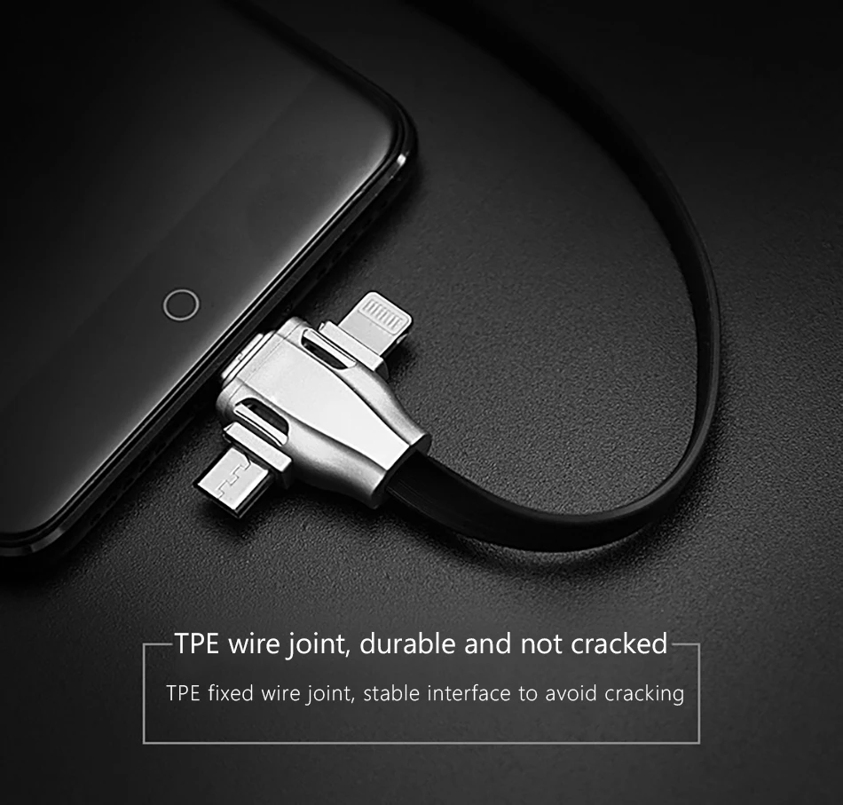 NOHON 3 in 1 USB Cable 8 Pin Micro USB Type C Cable For iPhone 8 7 Plus X XS MAX XR Fast Charging For Samsung Android Phone Cord (6)