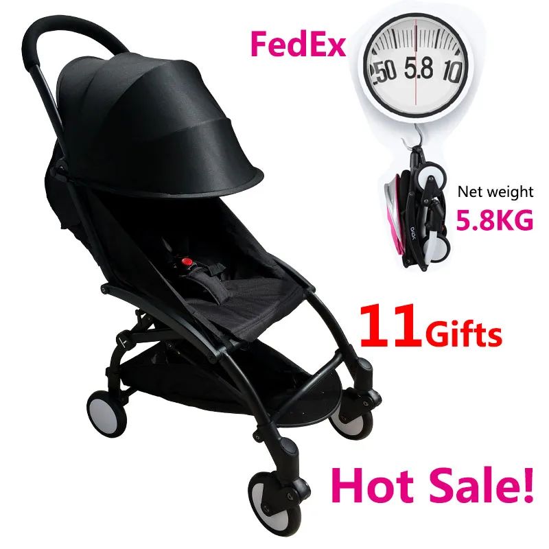 

Free delivery! 30 colors stroller 10 gifts black frame in stock customized black color stroller solid color 5.8kg baby car