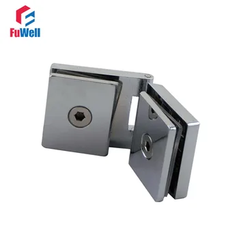 

Frameless Glass Hinge Clamp Cupboard Glass-to-Glass Door Pivot Clamps Fit 5-8mm Thickness Glass Hinge for Cabinet Shower