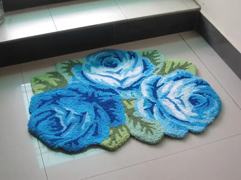 60*80 см 3D пастырской Роза декоративный коврик Спальня ковер ручной работы свадебные коврики