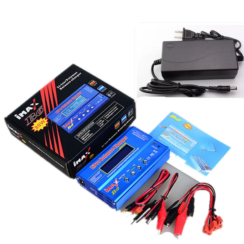 

100% New Battery Lipro Balance Charger iMAX B6 charger Lipro Digital Balance Charger + 12v 5A Power Adapter + Charging Cables
