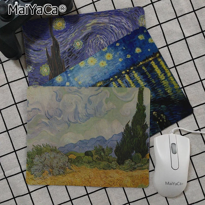 

MaiYaCa New Printed Van Gogh Customized laptop Gaming mouse pad Smooth Writing Pad Desktops Mate gaming mouse pad