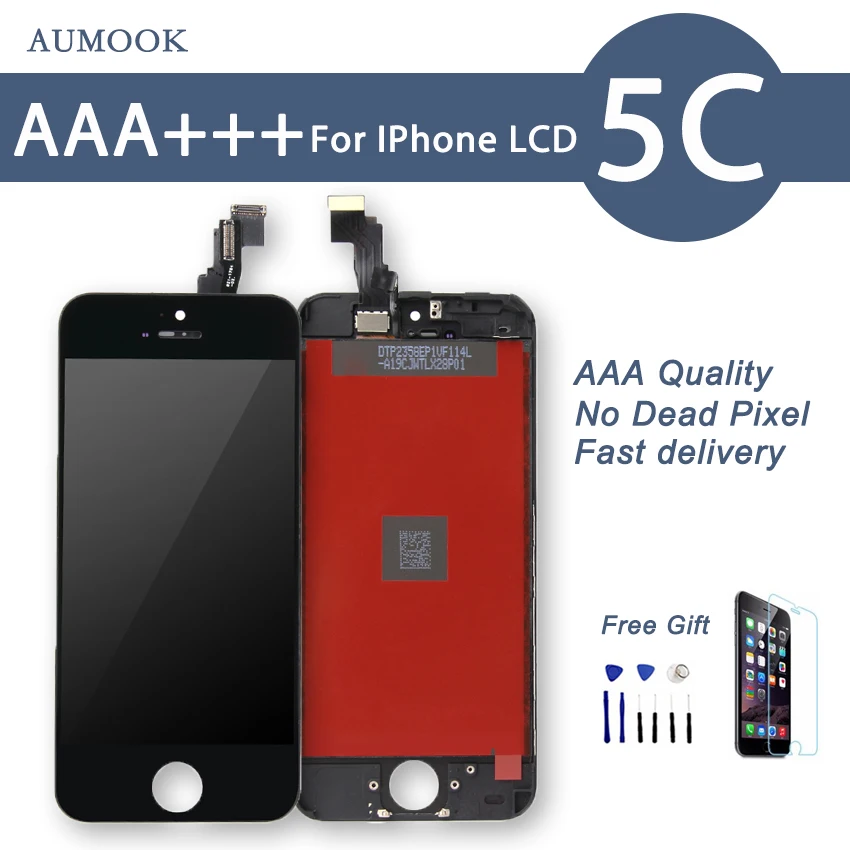 Качественный экран AAA для черного iPhone 5C ЖК-дисплей и дигитайзер сменный сенсорный