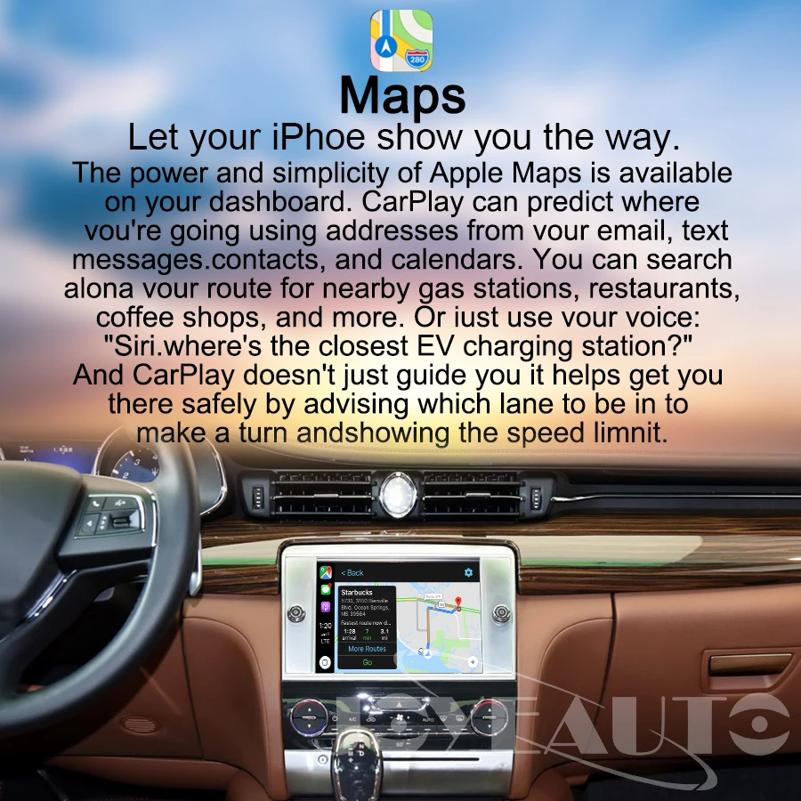 Joyeauto Wifi Wireless Apple Car Play Carplay For Maserati Retrofit- Ghibli Quattroporte with iSO13/Android Mirroring