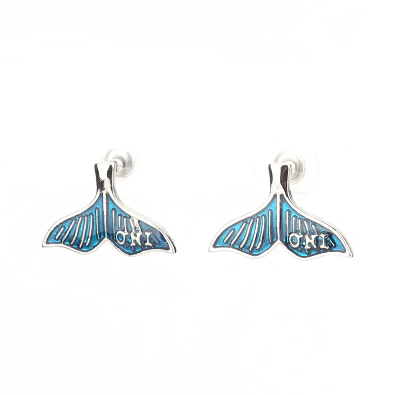 

All new design Drip oil Mermaid tail Flower Earrings For Women Jewelry