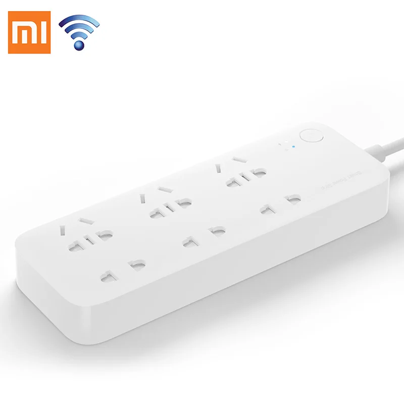 

Original Xiaomi Mijia Smart Power Strip Intelligent 6 Ports Plug Socket WiFi Wireless Remote Power on/off with phone 2500W