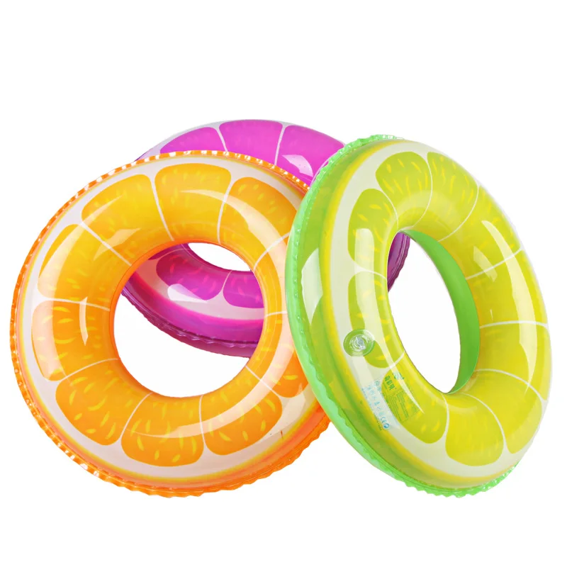 

Kids 3D Orange Swimming Ring Inflatable Outdoor Pool Water Swimming Circle Thickening Life Buoy Sea Party Water Mattress