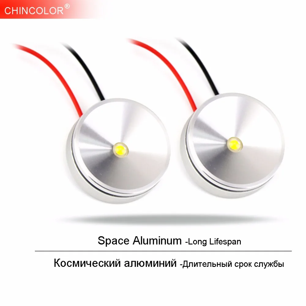 6 шт. Светодиодный точечный светильник для шкафа мини Точечный светильник Тонкий светильник s шкаф витрина дисплей светильник 1 Вт алюминий теплый белый CE RoHS JQ