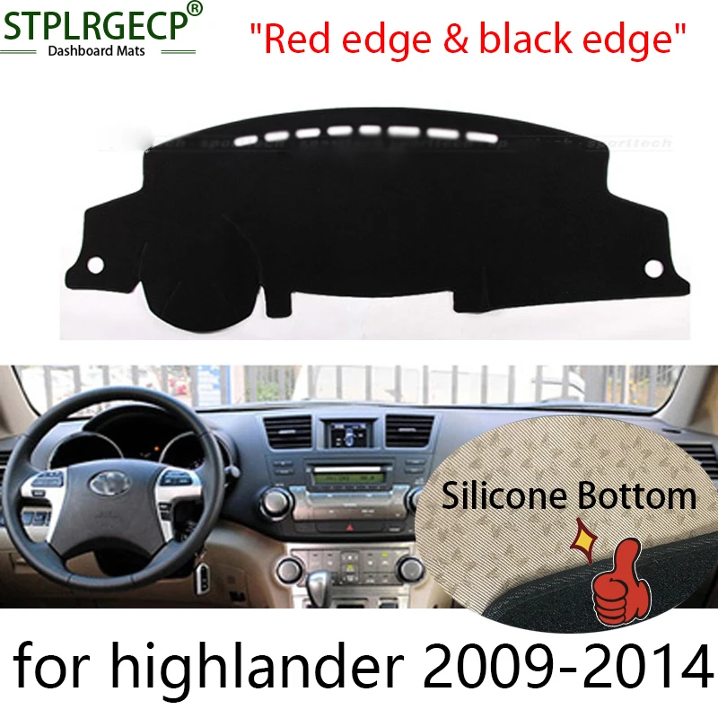 

Stplrgecp Top Quality Double layer Dash Mat Dashmat Dashboard Cover Sun Shade Dash Board Cover Carpet for toyota Highlander